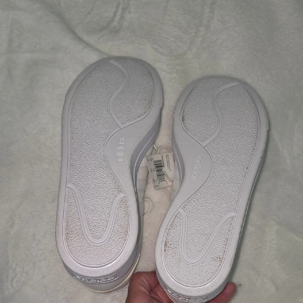 Adidas White Sneakers Court Platform Sz 8 NWT Basketball Skateboard - Picture 8 of 8